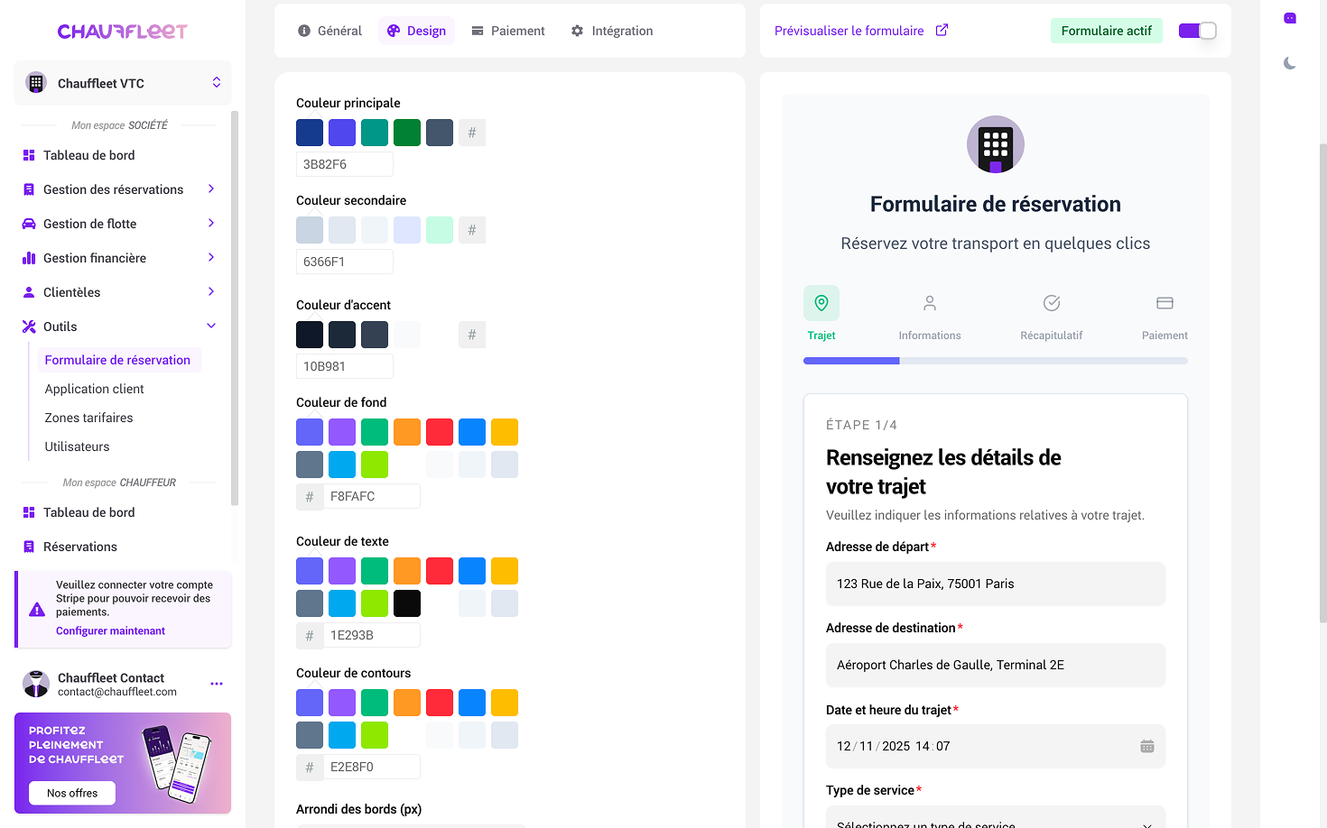 Formulaire personnalisable