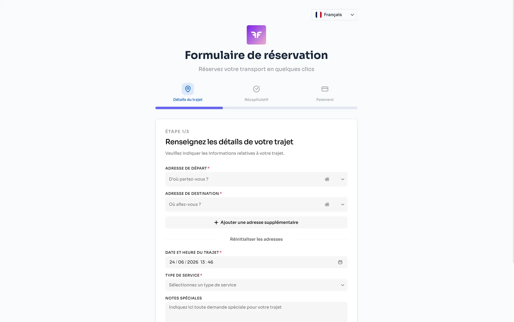 Simple 3-step form