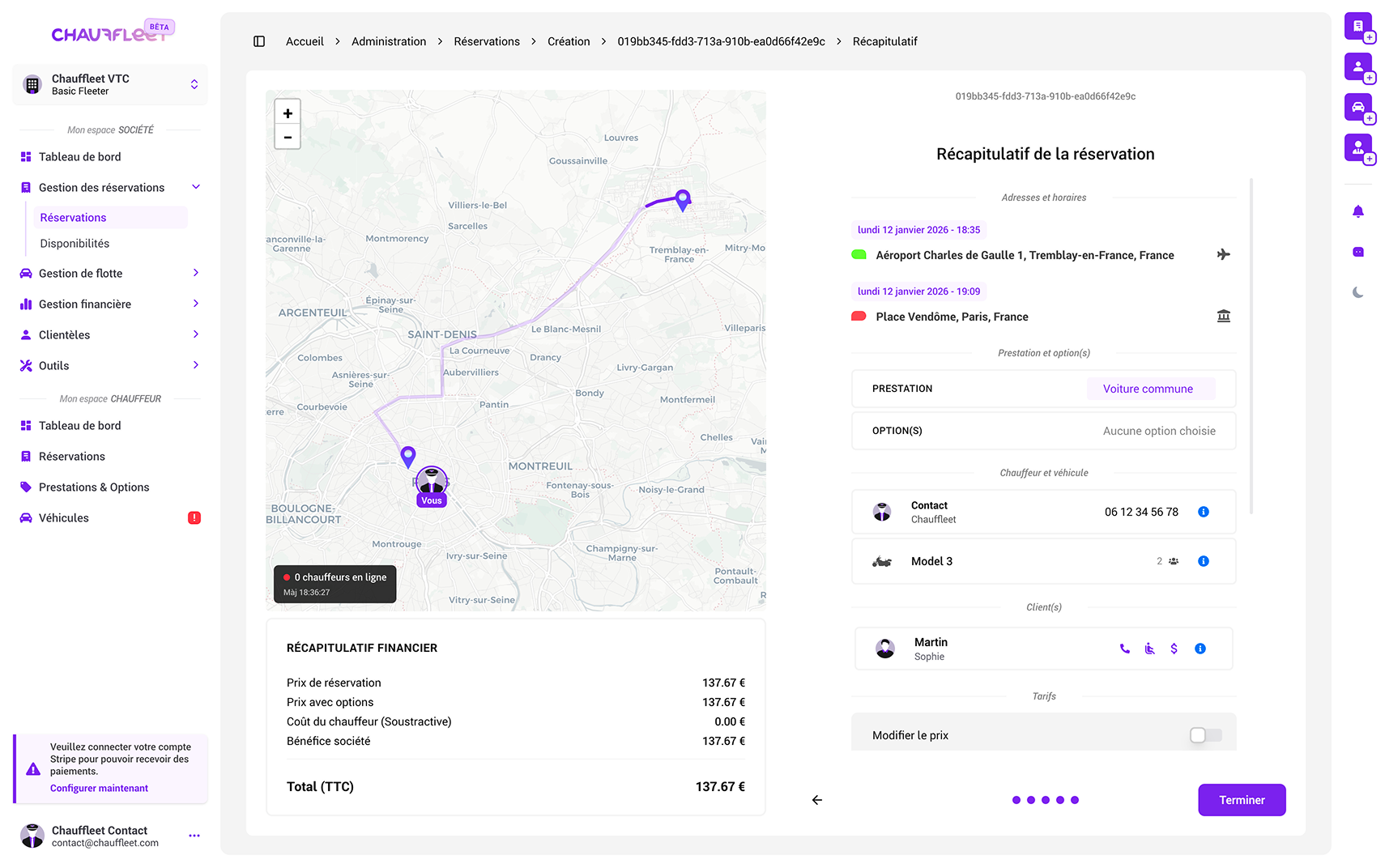 Interface Moteur de Tarification Intelligent