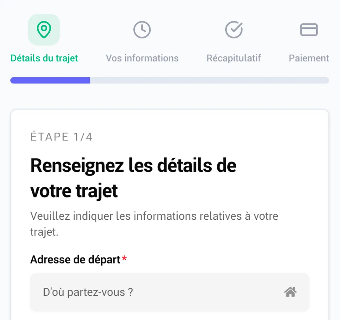 Mobile-optimized form