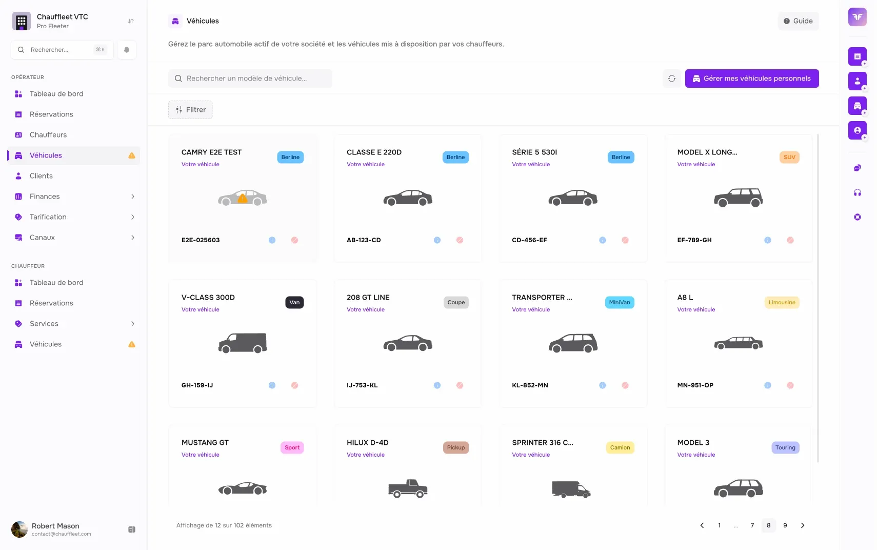 Interface Run your vehicle fleet